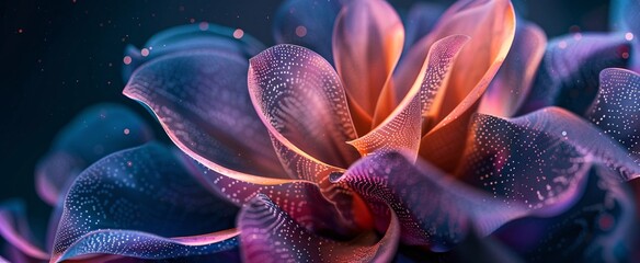Purple Orchid with Purple and Orange Hues, Perfect for a Valentine's Day Bouquet Generative AI