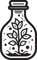 Verdant Vault Dynamic Illustration of Lush Greenery Encased in Glass Glass Terrarium Iconic Symbol of Captured Botanical World