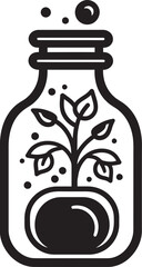 Flora Finesse Emblematic Logo Design Showcasing Refined Botanical Presentation Glass Greenhouse Dynamic Graphic Illustrating Botanical Encasement