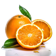 orange fresh fruit vegetable food photography white background poster