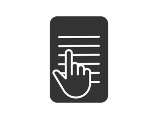 Illustration a vector icon depicting documents, suitable for web and mobile applications, isolated for use in graphic and design.