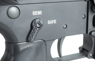 Assault rifle ready to shoot semi-automatic