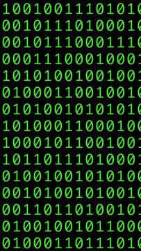 Binary code. Zeros and ones on screen. Coding. Binary numbers background. Programming concept