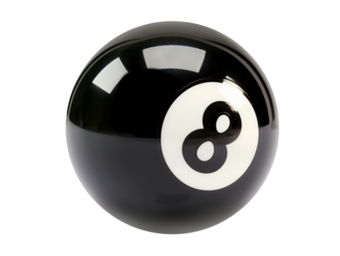 Pool or snooker ball isolated on transparent or white background, png