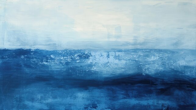 Blue paint background. Generative AI