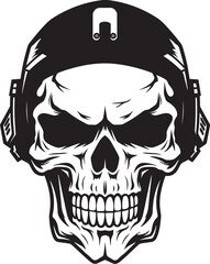 Skull Rapid Response Unit Vector Logo Graphics Skull Commando Corps Military Icon Design