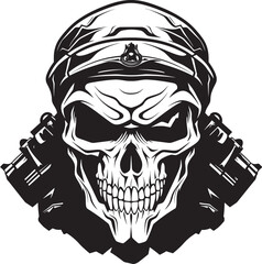 Skull Tactical Squad Vector Logo Graphics Skull Assault Legion Military Icon Art