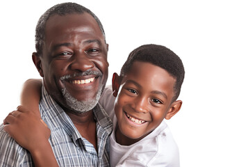 Father-Son Connection Filled with Smiles and Laughter On Transparent Background.