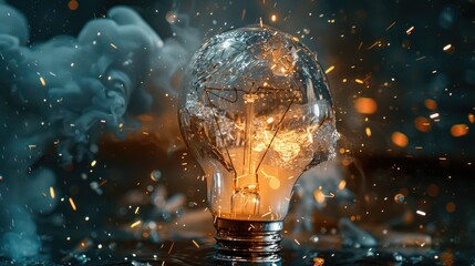 Bulb explosion. Generative AI