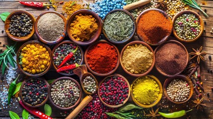 Colorful spices. Generative AI