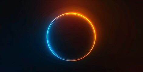 Glowing Circle in the Dark A Monthly Event Celebration Generative AI