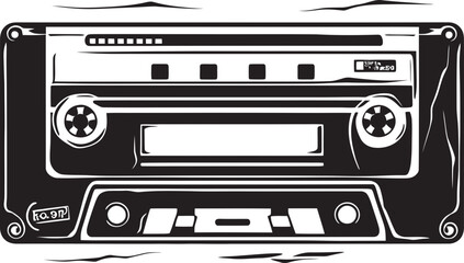 Analog Anthem Audio Tape Emblem Vector Retro Remix Classic Cassette Logo Design