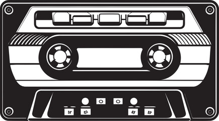 Melody Machine Vintage Tape Logo Design Vintage Vibe Audio Cassette Icon Graphics