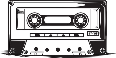 Old School Soundtracks Retro Logo Design Classic Cassette Collection Vector Graphics