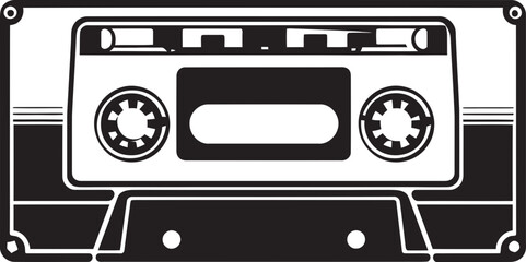 Timeless Melodies Vintage Tape Logo Design Melodic Memories Audio Cassette Icon Graphics