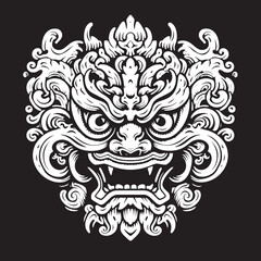 Serene Balinese Harmony Vector Emblem Logo Celestial Borong Magic Graphic Logo Design