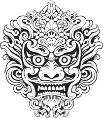 Ethereal Borong Splendor Graphic Logo Emblem Majestic Balinese Heritage Vector Emblem Graphics