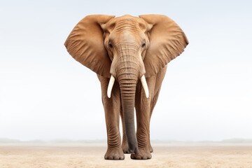 Fototapeta na wymiar Big elephant on white background.