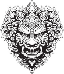 Spiritual Borong Harmony Iconic Graphics Reflecting Balinese Spirituality Borong Beauty Capturing Balinese Art in Vector Logo