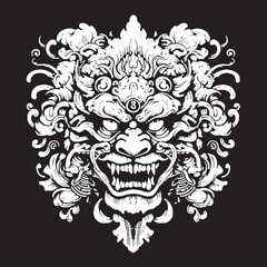 Symbolic Borong Motifs Vector Iconic Graphics Authentic Balinese Borong Logo Design Graphics
