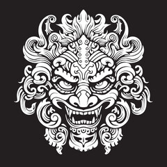 Timeless Balinese Borong Iconic Logo Graphics Artistic Balinese Borong Vector Artwork Icon