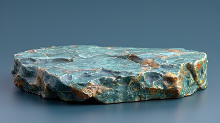Rock with intricate green pattern