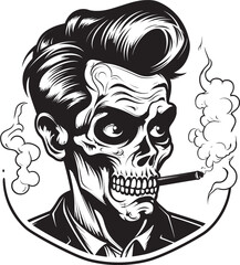 Smokin Swagger Cartoon Guy with Smoking Vector Logo Puffin Personality Vibrant Vector Logo of a Smoking Dude