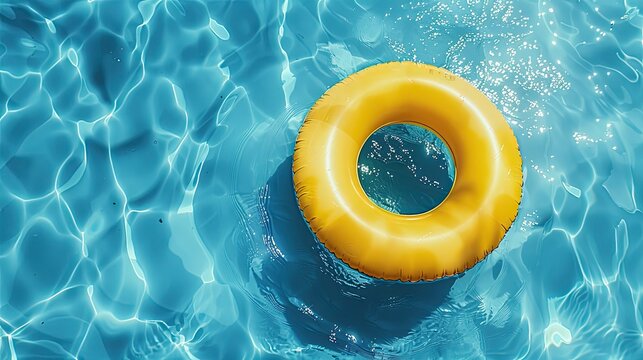 Pool ring float. Generative AI