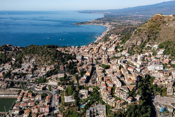 The hilltop town of Taormina, Sicily