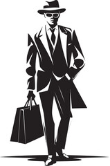 Fortune Fiona Vector Logo of a Wealthy Individual with Money Bag Goldmine Greg Cartoon Rich Person with Money Bag Emblem