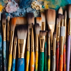 Palette of Possibilities: Artist's Brushes and Colors