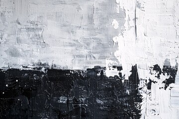 The Art of Expression A Black and White Abstract Painting Generative AI