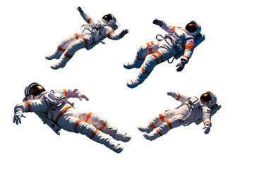 Orange illustration Astronaut collection