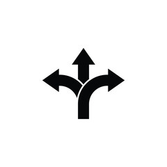 road way icon, arrow icon vector