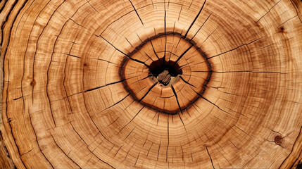 Close up of piece of wood with large round hole in it.