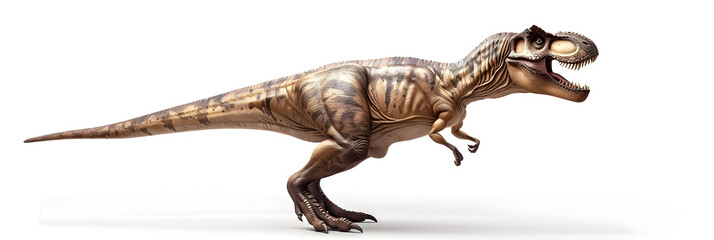 Tyrannosaurus Rex Skeleton on Isolated Background,Tyrannosaurus Rex Skeleton: Fearsome Fossil on White Background