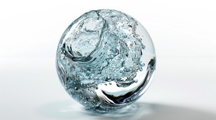 Water splash sphere. Generative AI