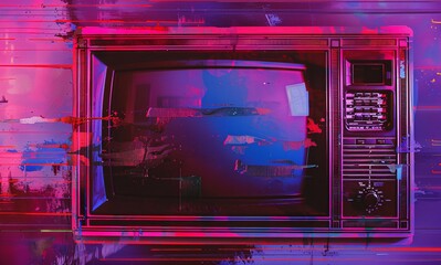 Purple Neon Dreamscape A Vivid Vision of the Future Generative AI