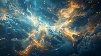 Galaxy Glow A Celestial Splash of Color and Light Generative AI