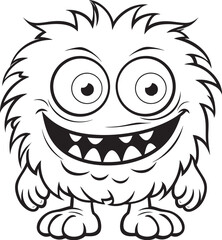 Whimsical Whispers Coloring Pages Showcasing Quirky Monster Characters Creepy Capers Vector Graphics of Spooky and Cute Monsters