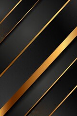 Stylish banner gold frame black and gold color