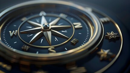 Fototapeta premium Navigating the Path to Purposeful Growth A Compass Symbolizing the Power of Clear Direction and Meaningful Impact