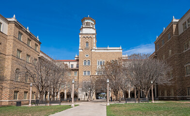 Exterior of the English-Humanities Building on the campus of Texas Tech University in Lubbock,...