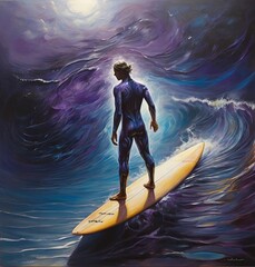 surfer on the waves