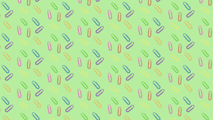 カラフルなクリップ柄のパターン背景