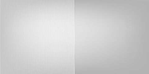 Reeded pattern glass vector background. Transparent plastic panels vertical texture effect. Clear line ribbed plate sheet with corrugated repeat elegant bath mirror. Empty blurry wall in spa building. - obrazy, fototapety, plakaty