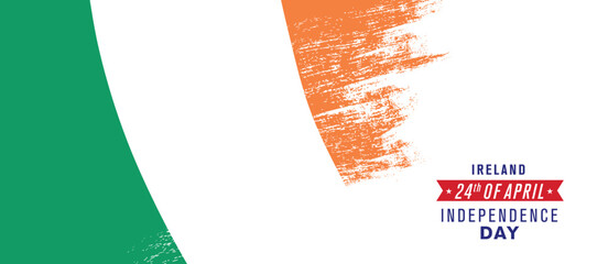 Ireland happy independence day greeting card, banner vector illustration