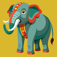 asian elephant vector design 