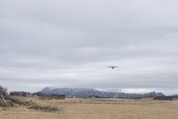 Take off from Broennoeysund airport,Helgeland