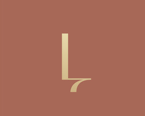 Letter L logo icon design. Classic style luxury monogram.